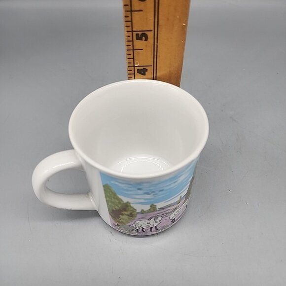 Vintage Scenic Ceramic Mug Luneburger Heide Germany Sheep Shepard Barn Country - Picture 6 of 6